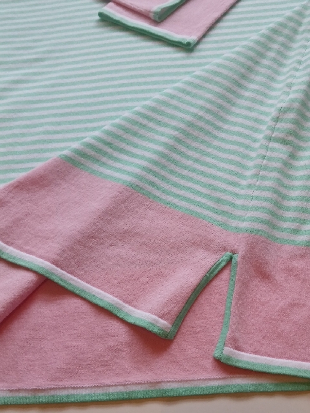 Sail to Sable Mint, Pink and White Striped Knit Dress Size M - Picture 7 of 9